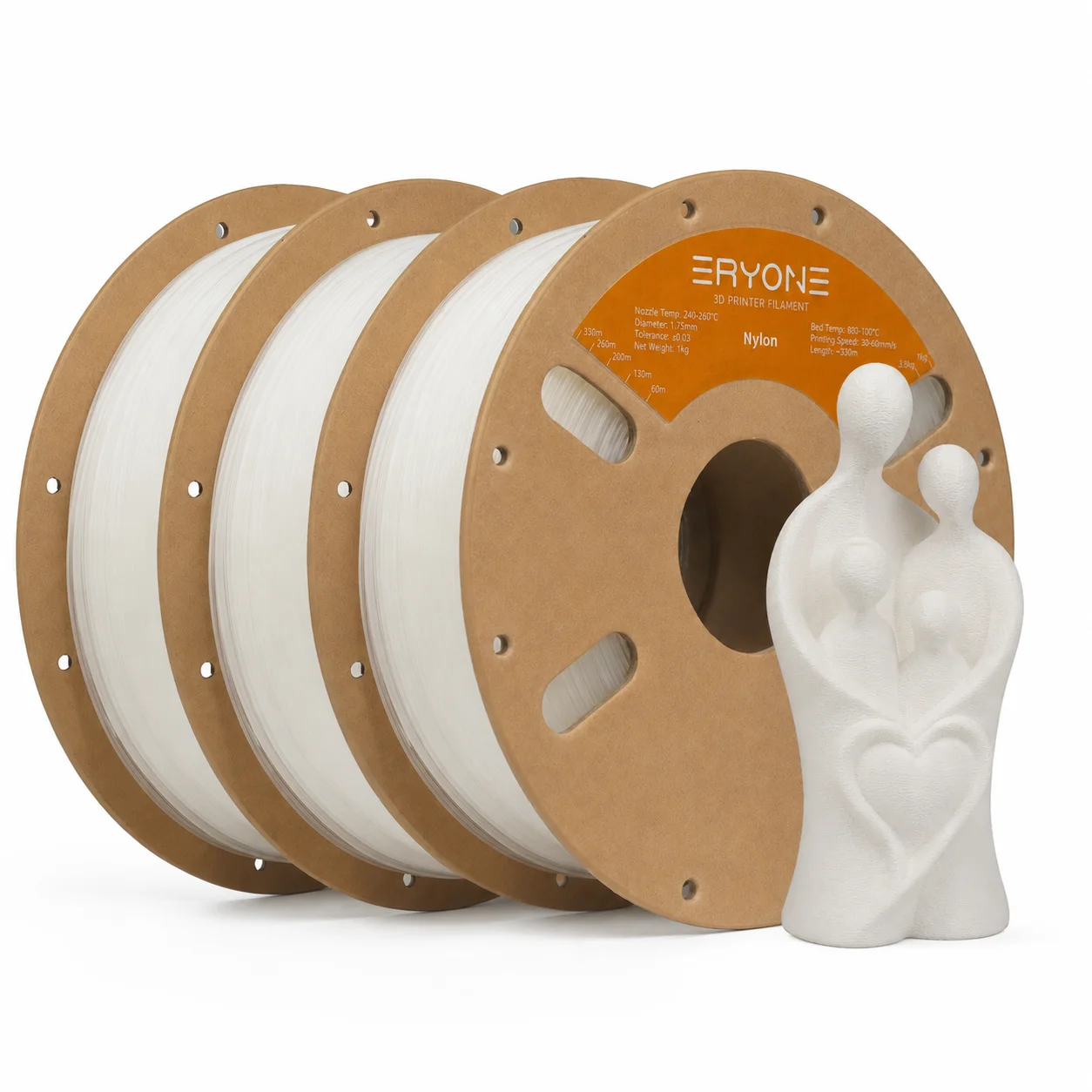 Eryone 3 kg Standard-Nylon-PA6-Filament, entfesselt Haltbarkeit, Nylon-PA6-Filament für robuste 3D-Drucke