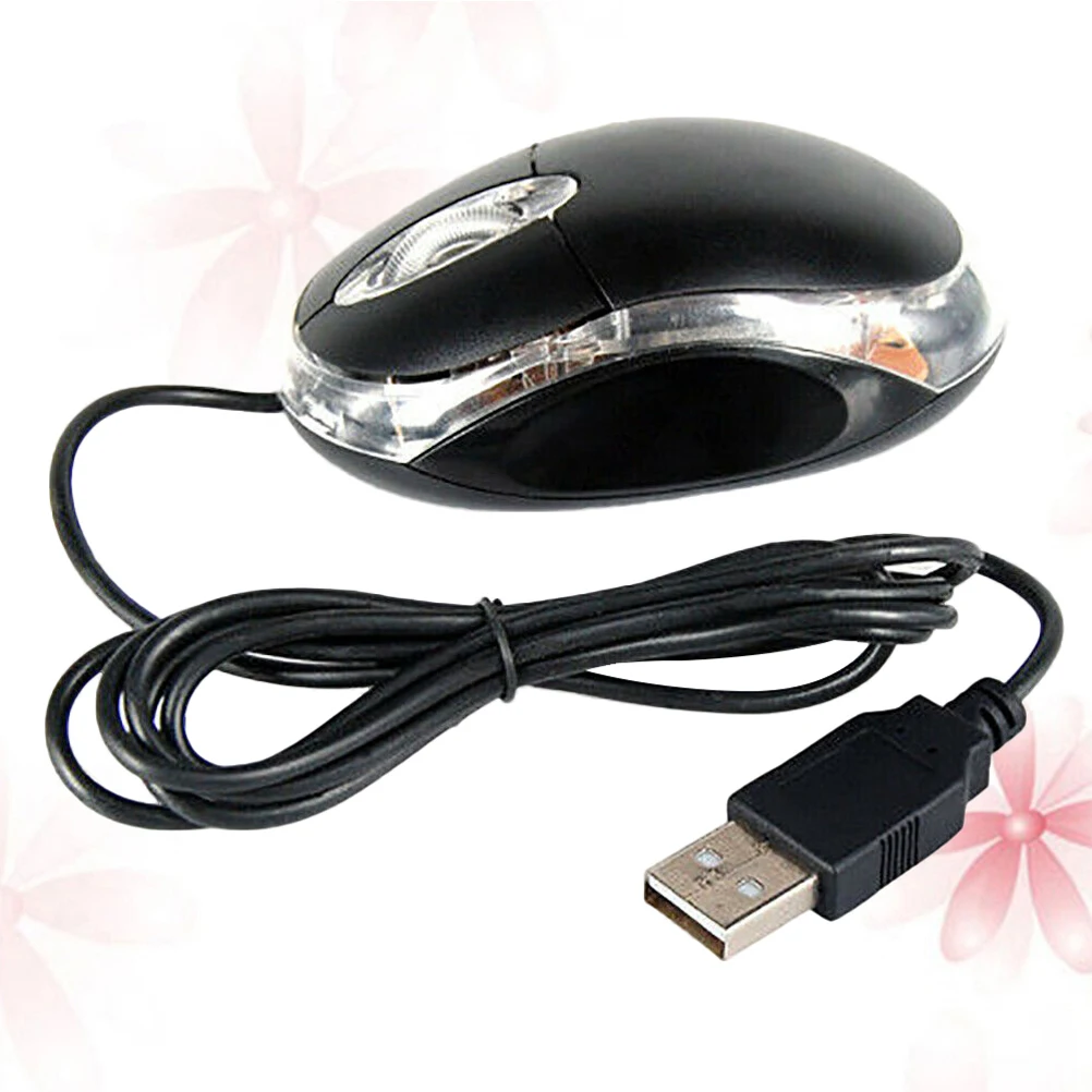 

1 шт., USB-проводная оптическая мышь, эргономичная офисная мышь, 1000 точек на дюйм, высокоточное колесо прокрутки, быстрый отклик для ПК, настольного ноутбука