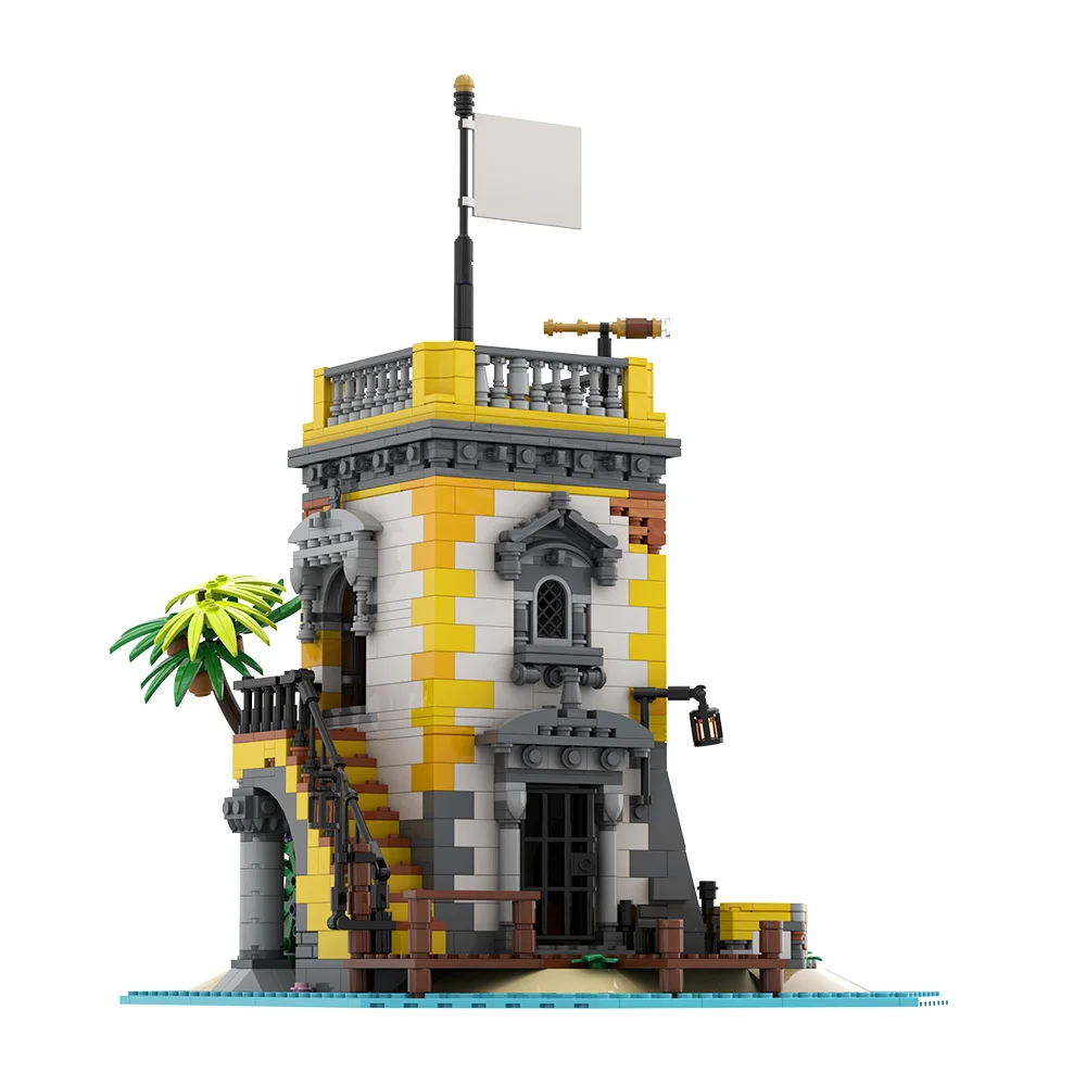 Gobricks MOC Sabre Island Anno Domini 2021 Tijolos de blocos de construção