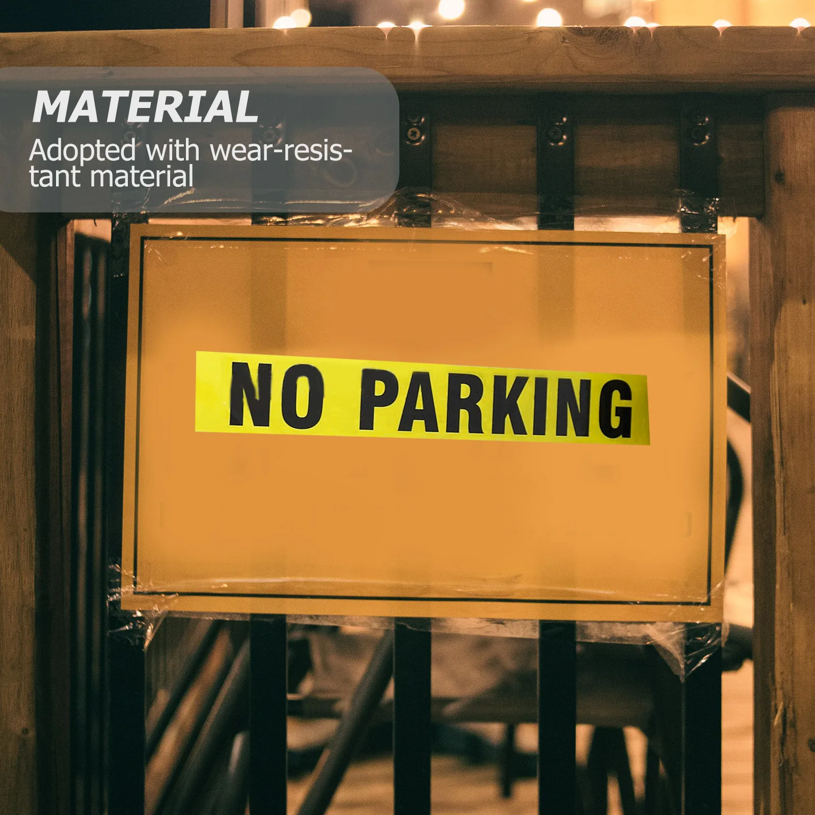 1 Roll Yellow Warning Tape Adhesive Marking For No Parking Safety Barrier Multi-Function Caution Tape Floor Decals Outdoor