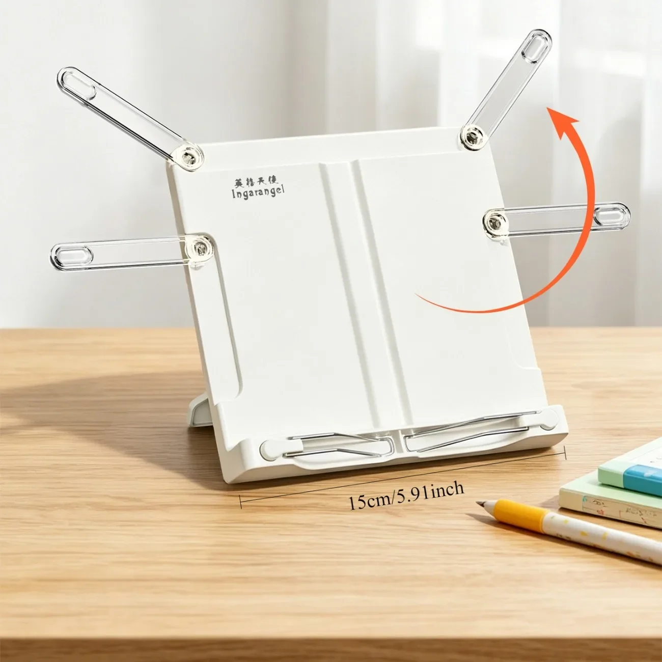 1pc Portable Folding Book Stand, Mini Multi-Purpose Holder, Phone Tablet Reading Support Rack, Desktop Office Item
