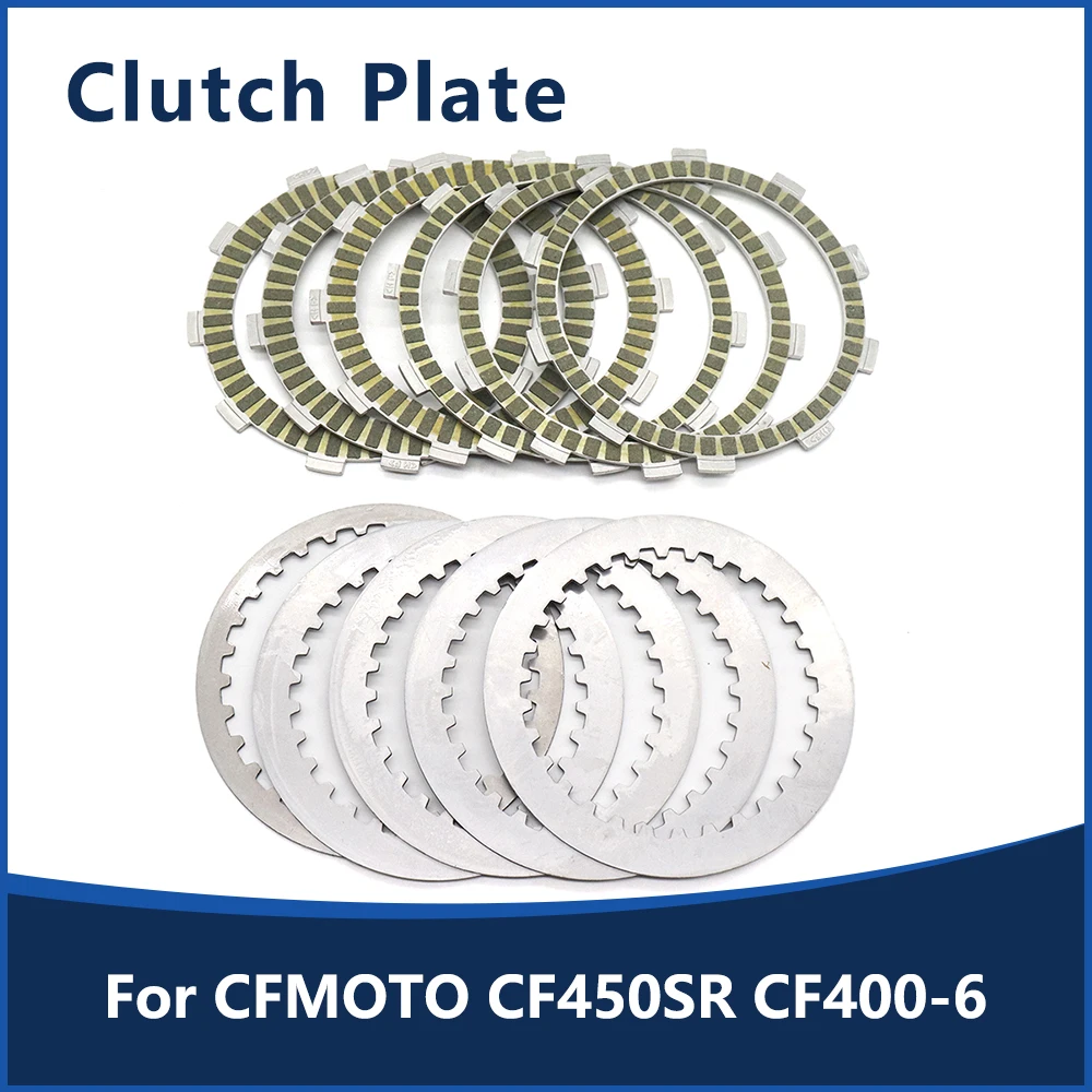 

For CFMOTO CF 450SR CF450SR 450SR CF400-6 CF400 Motorcycle Clutch Plates Steel Plates Friction Disc Kit Accessories