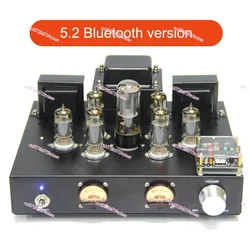 Audiophile 6P1 Tube Power Amplifier Class A Single-ended Parallel High-power HIFI Power Amplifier Retro Tube VU Meter Amplifier