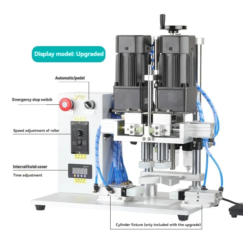 Automatic Rotary Bottle Capping Machine Pneumatic Desktop Can Jar Glass Sauce Honey Bottle Twist Off Equipment