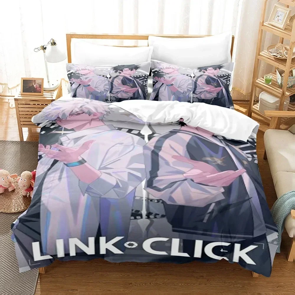 3D Anime The Link Click Printed Bed Set Duvet Cover Pillowcase Bedding Set Bed Linen Sheet Quilt Cover Full Queen King Size