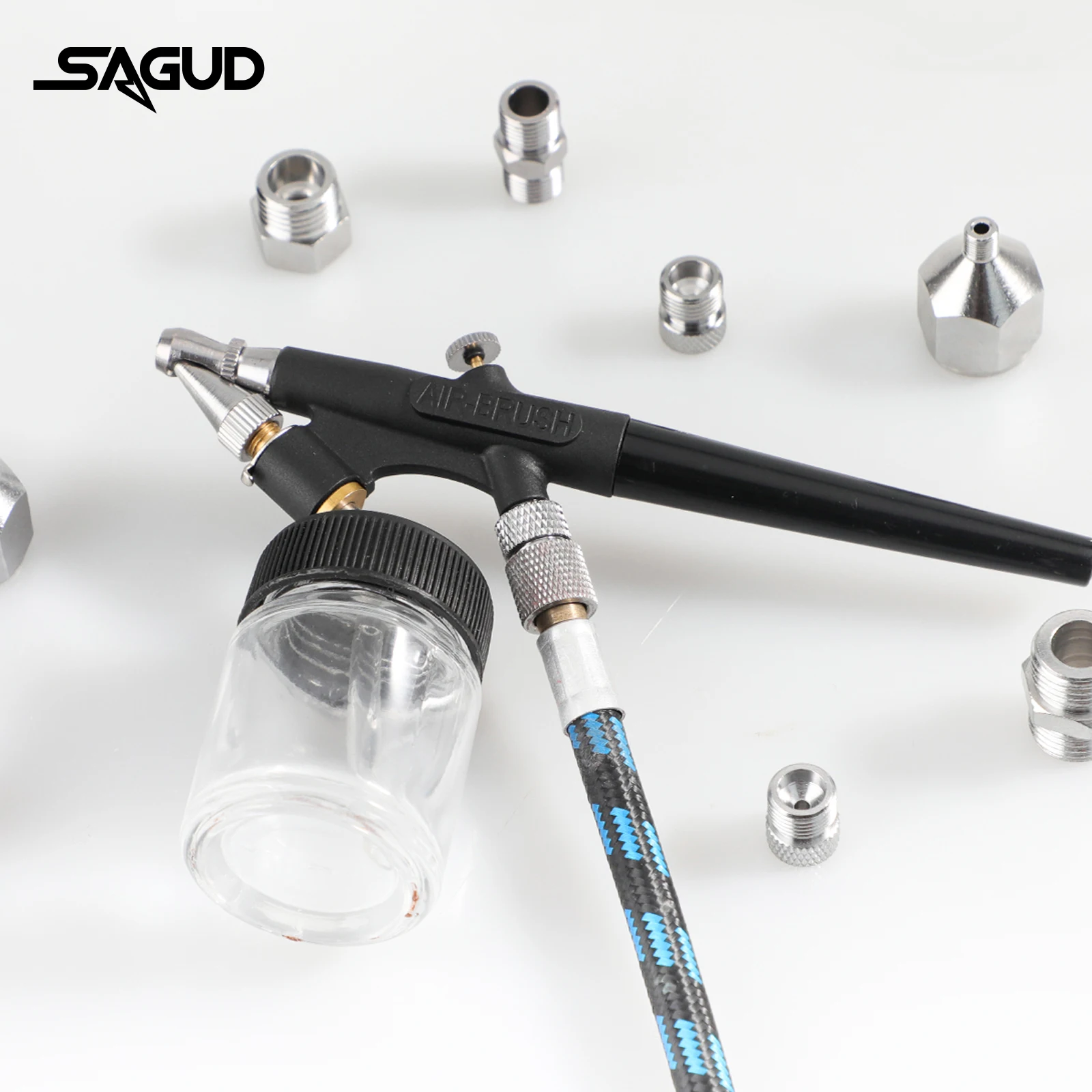 Imagem -03 - Saugd-airbrush Adapter Fitting Accessories Replacement Kit Ferramenta Conector de Acoplamento para Compressor e Mangueira de ar Pcs por Conjunto