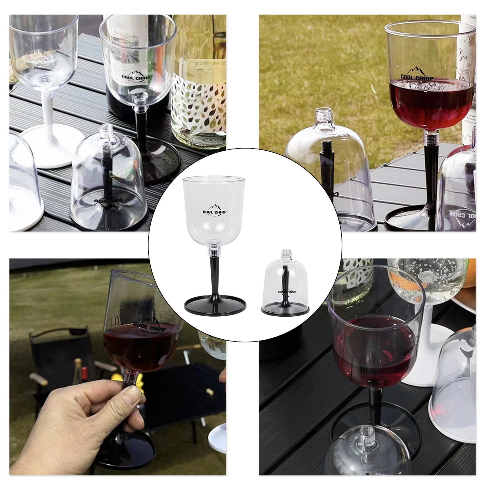 

Collapsible Cup Removable Wine Glass Reusable And Stackable Wine Glass For Travel Unbreakable And Easy To Assemble