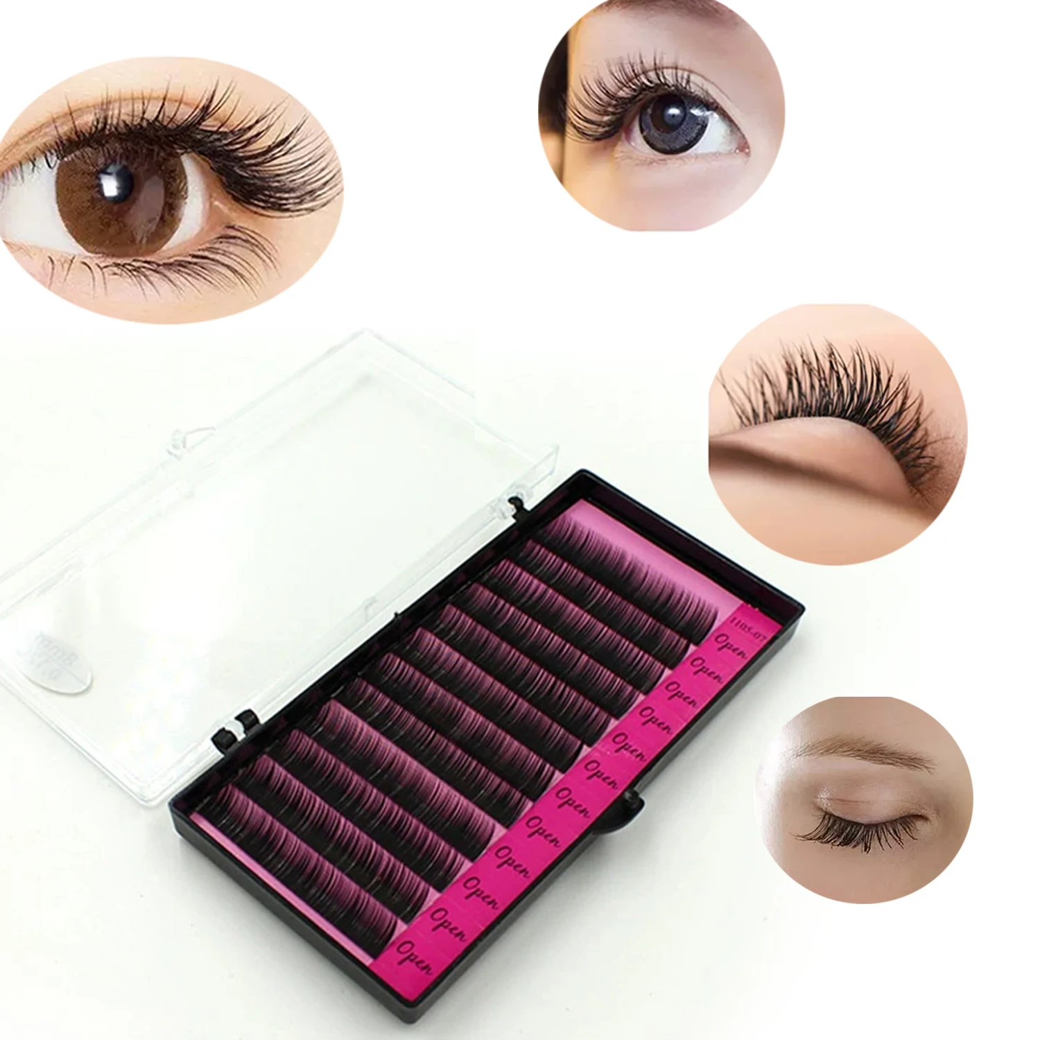 Premium False Lashes 8/10/12mm Length Individual Mink Eyelashes Professional Makeup Tool For Eyelash Extensions Salon Home DIY