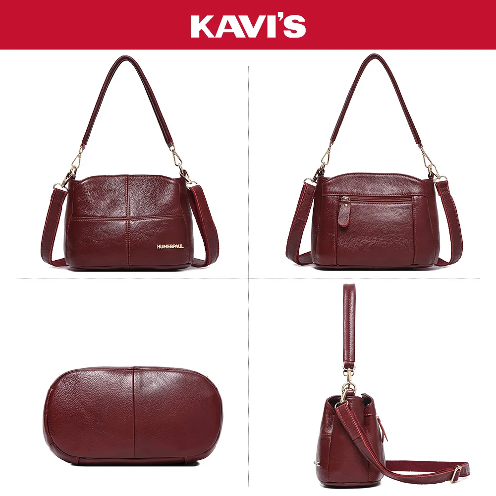 

Fashion Women's Soft Cowhide Leather Shoulder Bag Solid Color Crossbody Middle Aged Female Outdoor&Shopping Messenger Bags