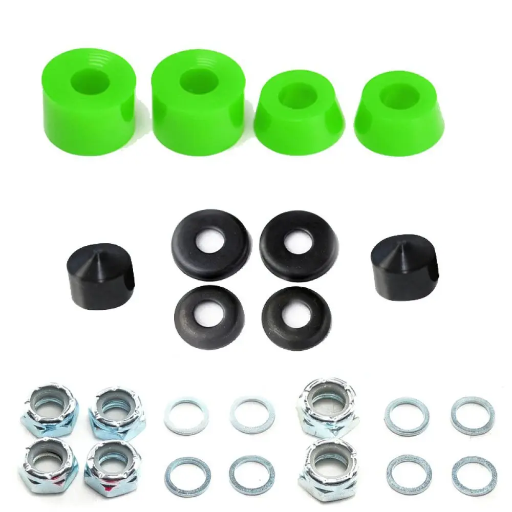 Sturdy Skateboard Truck Pivot Cup Kit With Lock Nut For Skateboard Truck Tuning 90A 92A PU Shock Absorption Part