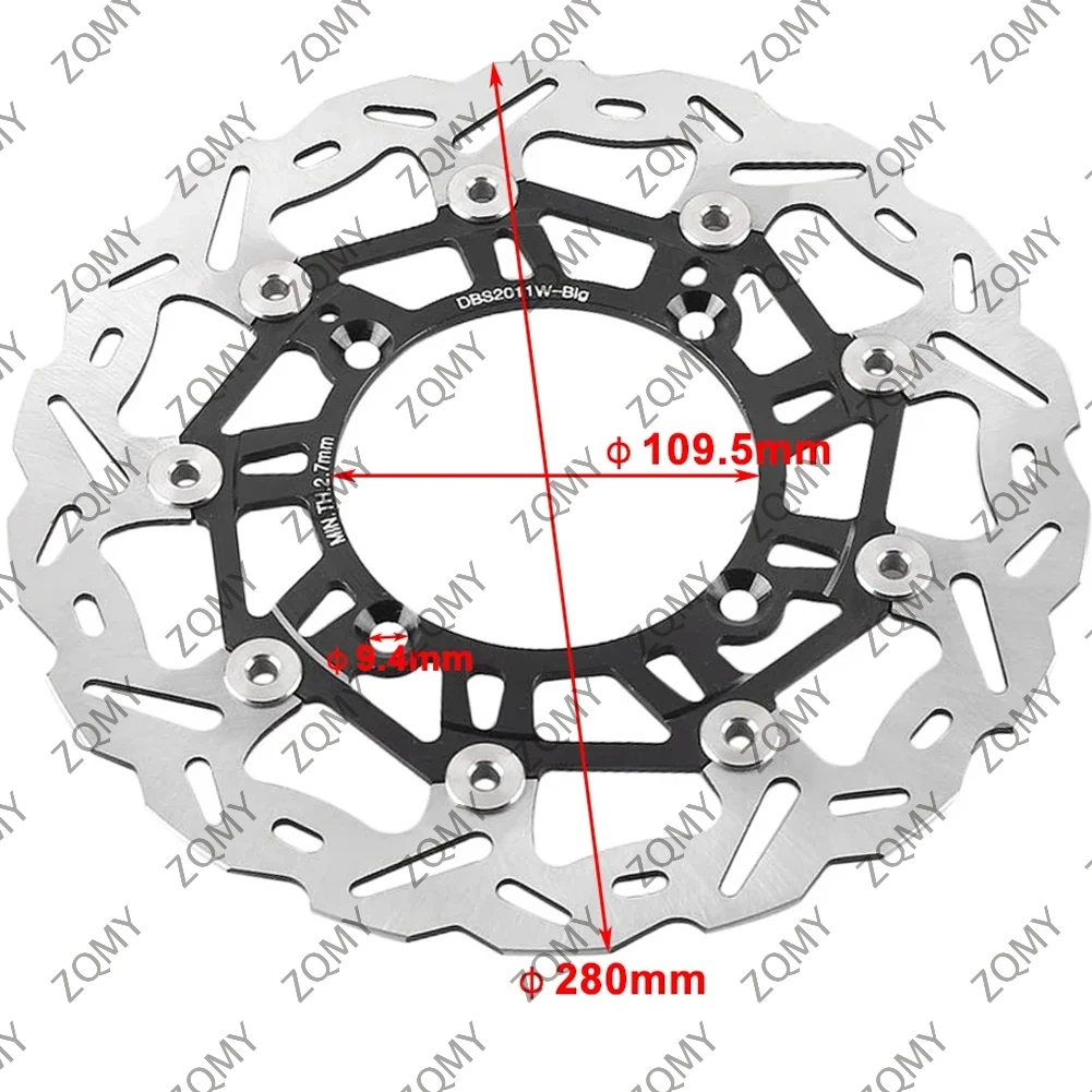 دراجة نارية الجبهة قرص فرامل الدوارات لكاواساكي KX250 KX125 2006-2008 و KX450F KX250F 2006-2014 و KLX450R 2007-2016