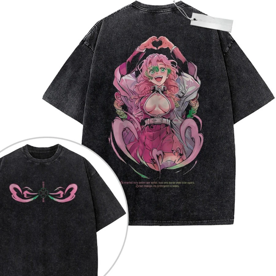 Unisex Washed Black Vintage T-shirt One Piece Rocks Pirates High-quality Fabric for Home Leisure Travel Shopping view 3