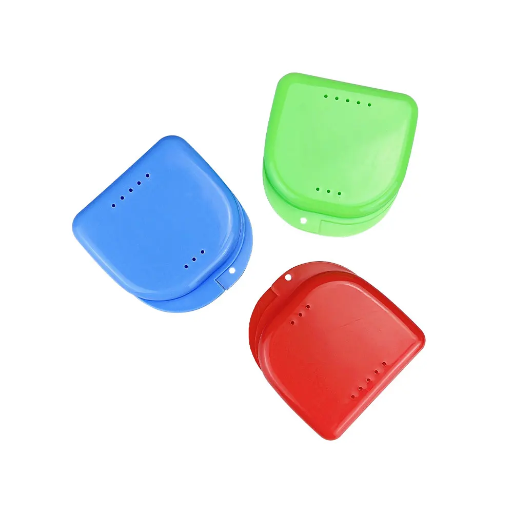 1Pcs Tooth Retainer Vent Holes Tooth Box Orthodontic Braces Container Mouthguard Guard Denture Storage Case Clean Organizer