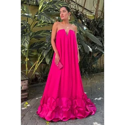 Strapless Sleeveless Women Prom Gown Floor Length High Quality Boutique Backless Evening Dress Customized