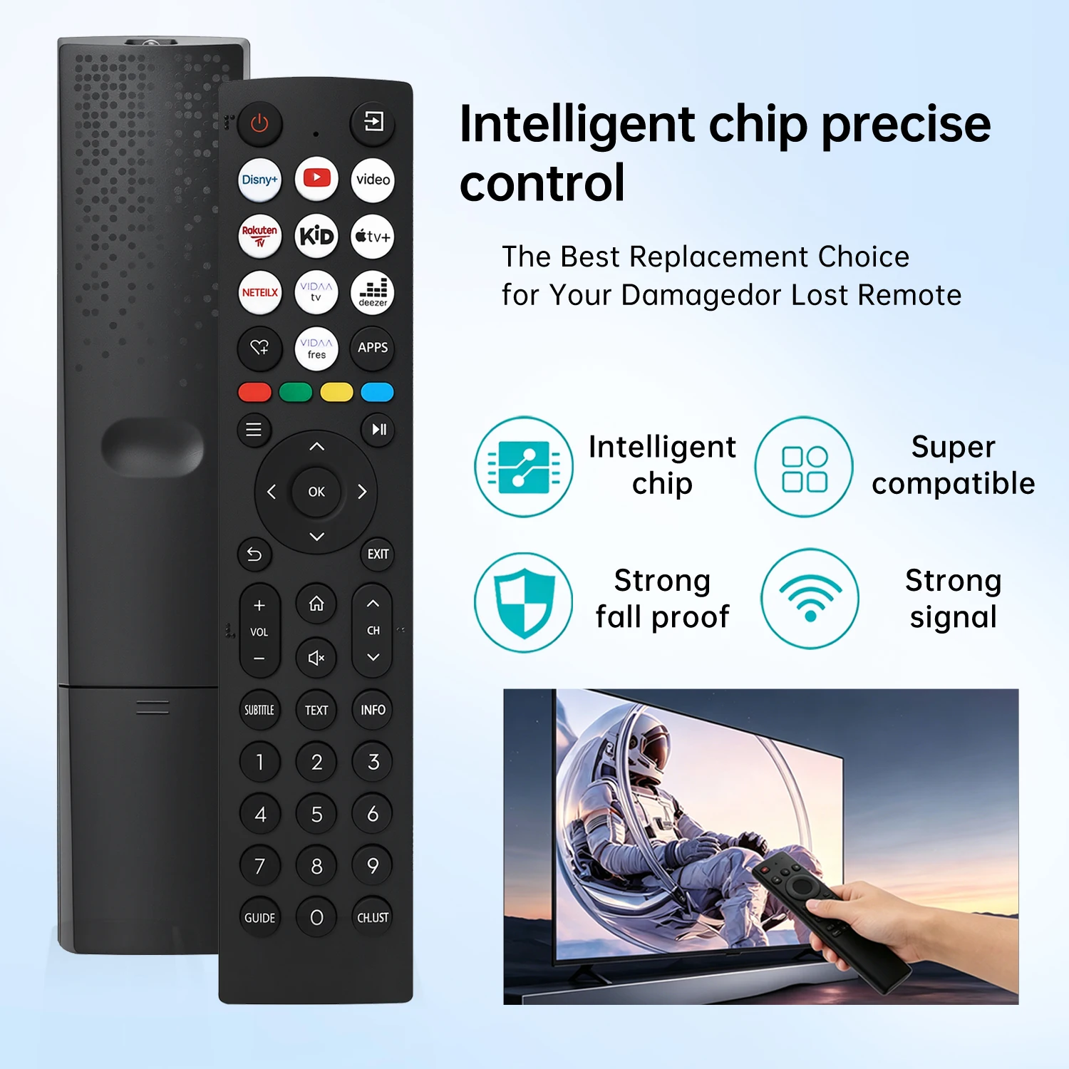 IR TV Remote Control Fit Hisense VIDAA 4K UHD Smart Television ERF2I36H EN2P36H Multi App Hot Keys Replacement Controller