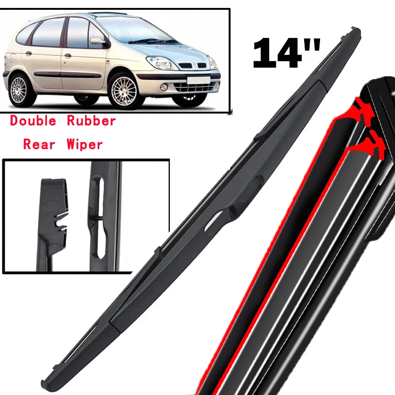 

Car Wiper 14" Rear Wiper Blade For Renault Scenic RX4 MK1 2000 - 2003 Windshield Windscreen Tailgate Window Car Rain Brush