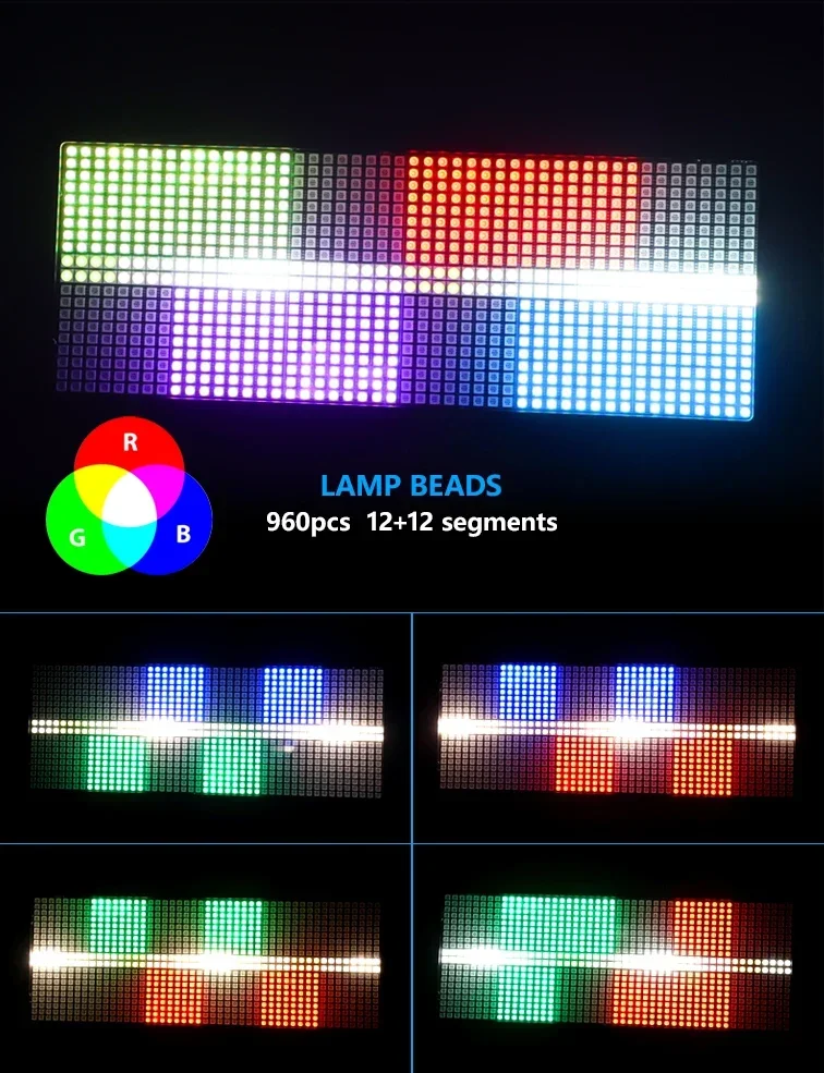 2026 400W Outdoor Strobe Light IP65 12 Segment White RGB 3in1 With RDM Rgb Led Strobe Light Outdoor Holiday Wedding Indoor Stage