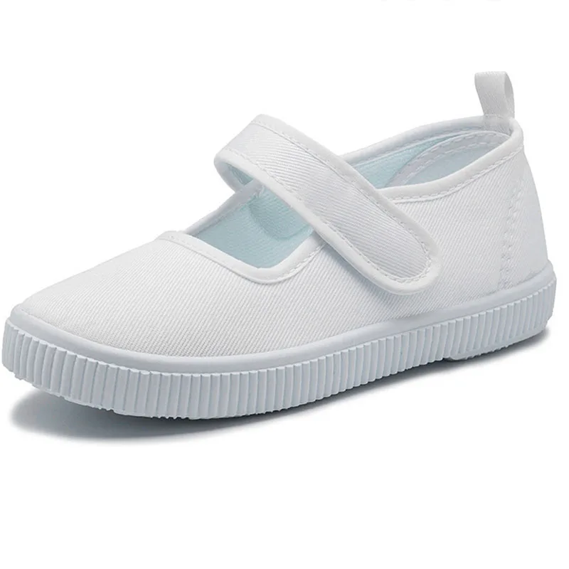 Kids Shoes For Boys Girls White Children\'s Casual Flats Canvas Shoes Dance Performance Sports White Sneakers for School CSH1347