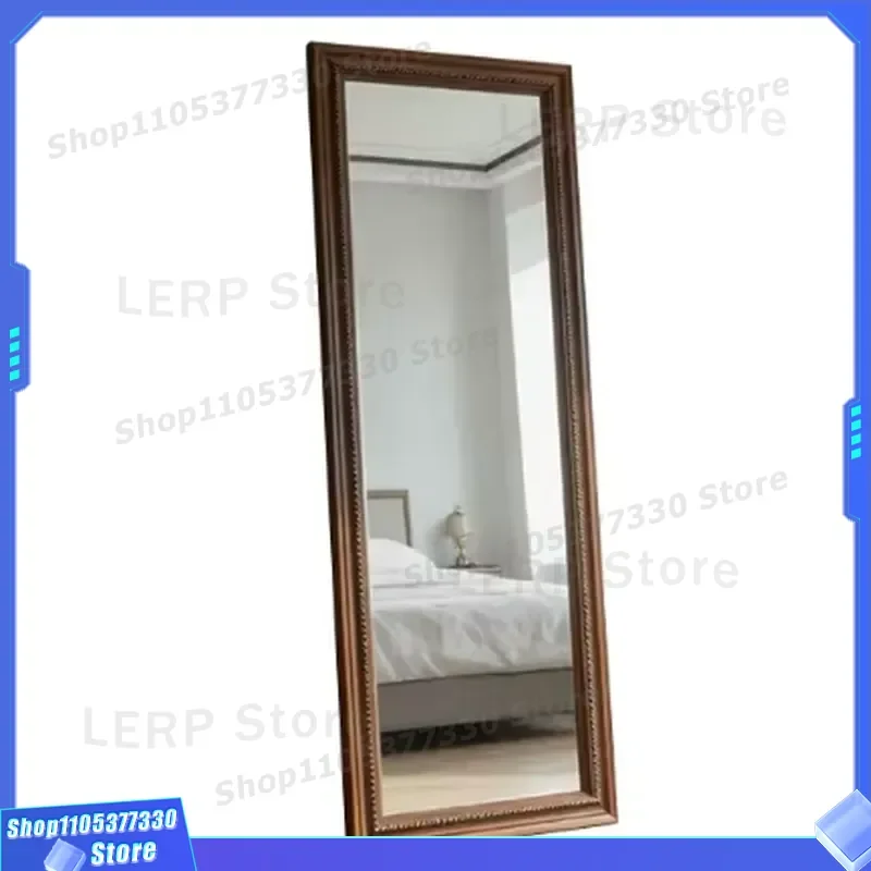 Modern Square Wall Mounted Floor Mirror Simple Design Full Length Body Reflection Glass for Bedroom Living Room Home Decor