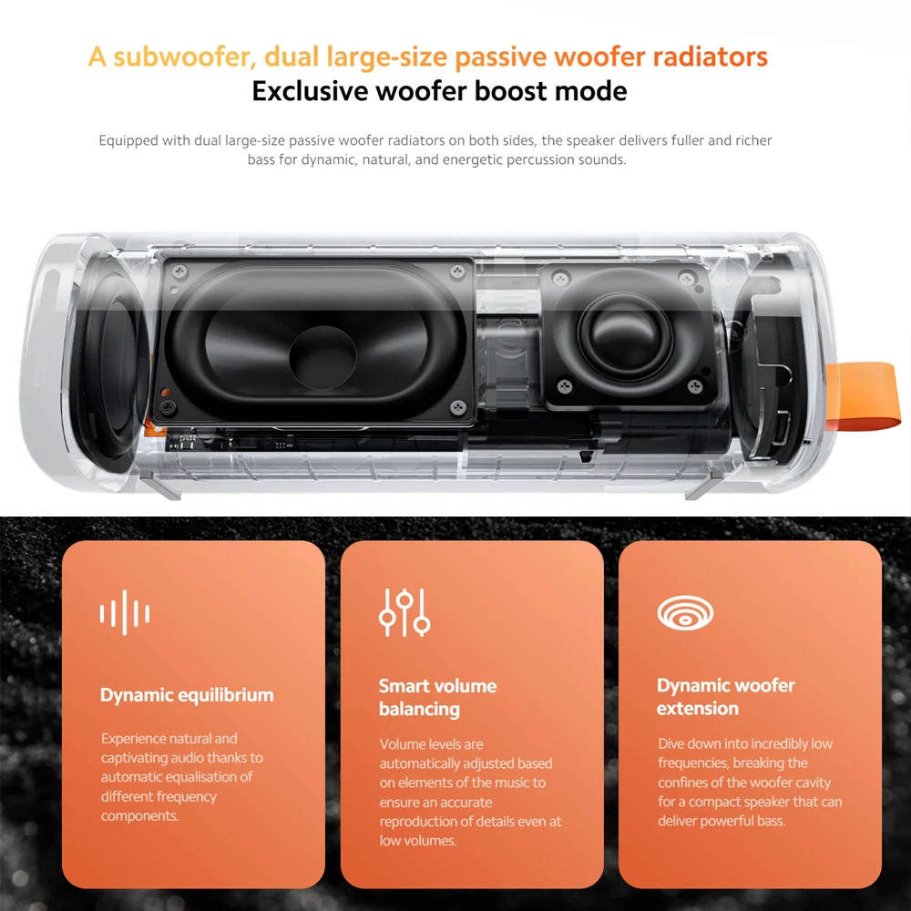 النسخة العالمية Xiaomi Sound Outdoor 30W مكبر صوت محمول يعمل بالبلوتوث IP67 TWS ستيريو كومبو 12 ساعة وقت الانتظار مشغل موسيقى