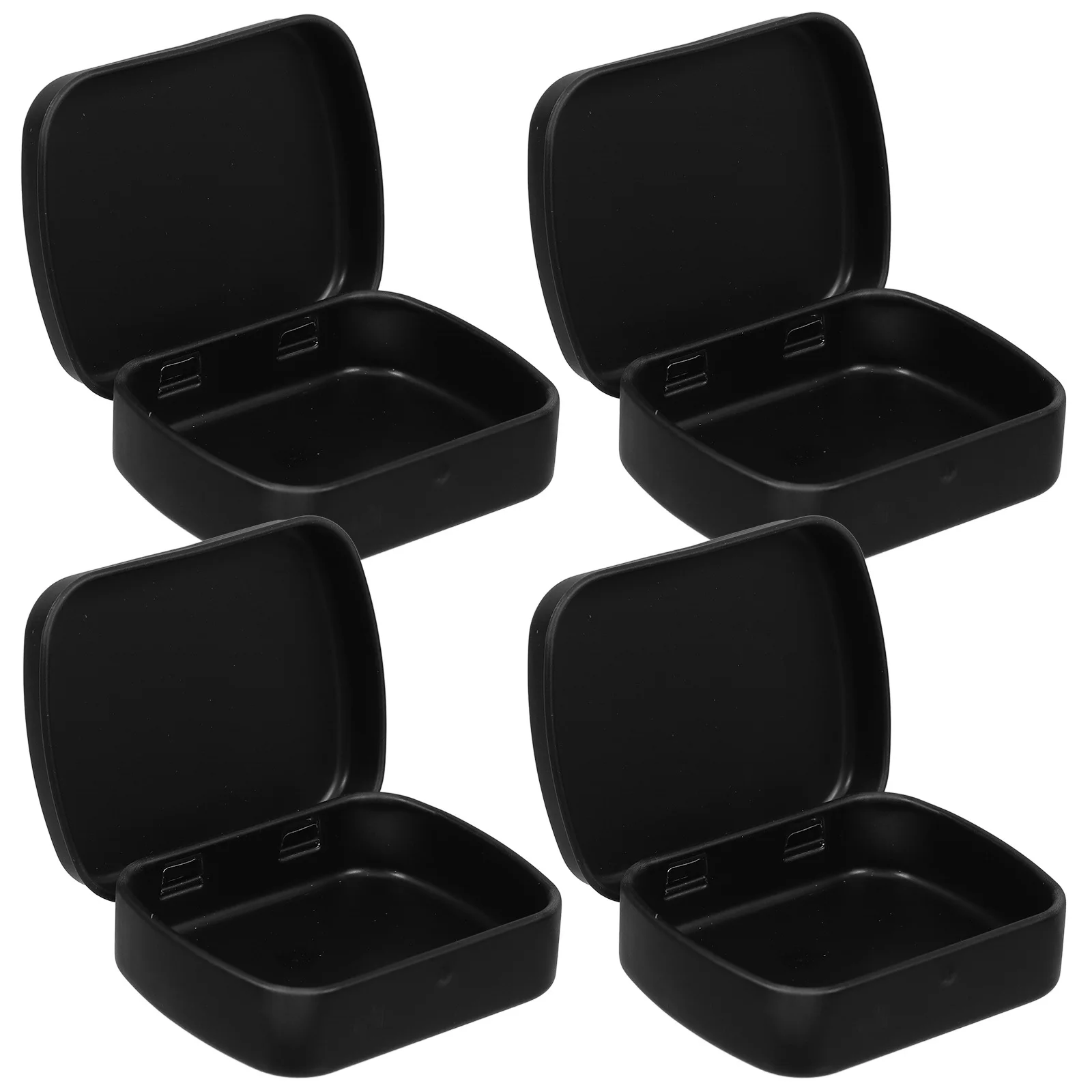 

4Pcs Mini Rectangle Tin Box Hinged Lid Metal Storage Case for Crafts Candies Jewelry Portable Small Organizer Compact Travel Tin
