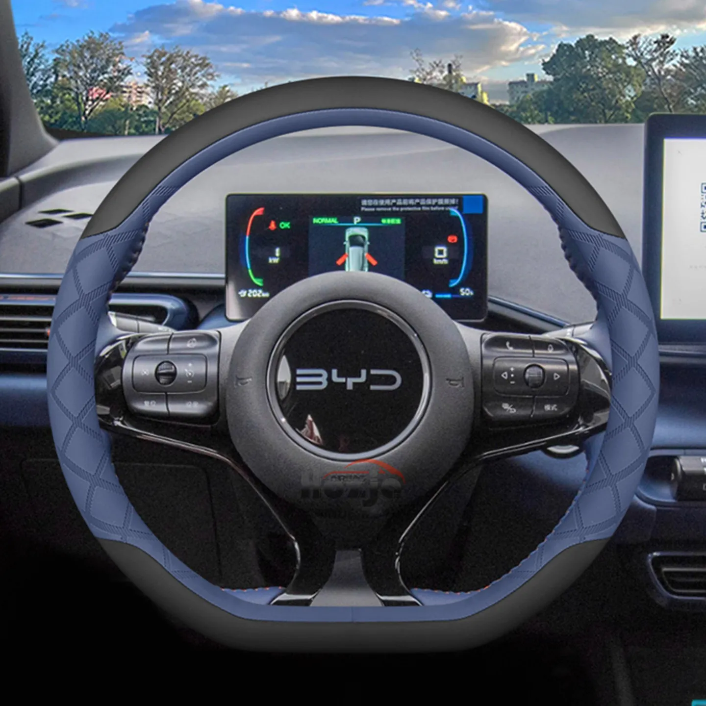 Funda de Cuero para Volante de Coche para BYD Sealion 7, King Song Plus, Dolphin, Mini Song Pro, Seagull, Seal U 2025 2026, Accesorios