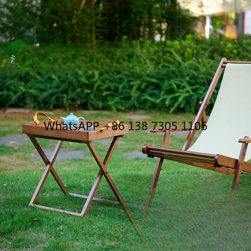 

Portable wooden folding small coffee table Japanese lazy movable sofa side snack tray household wooden tray table