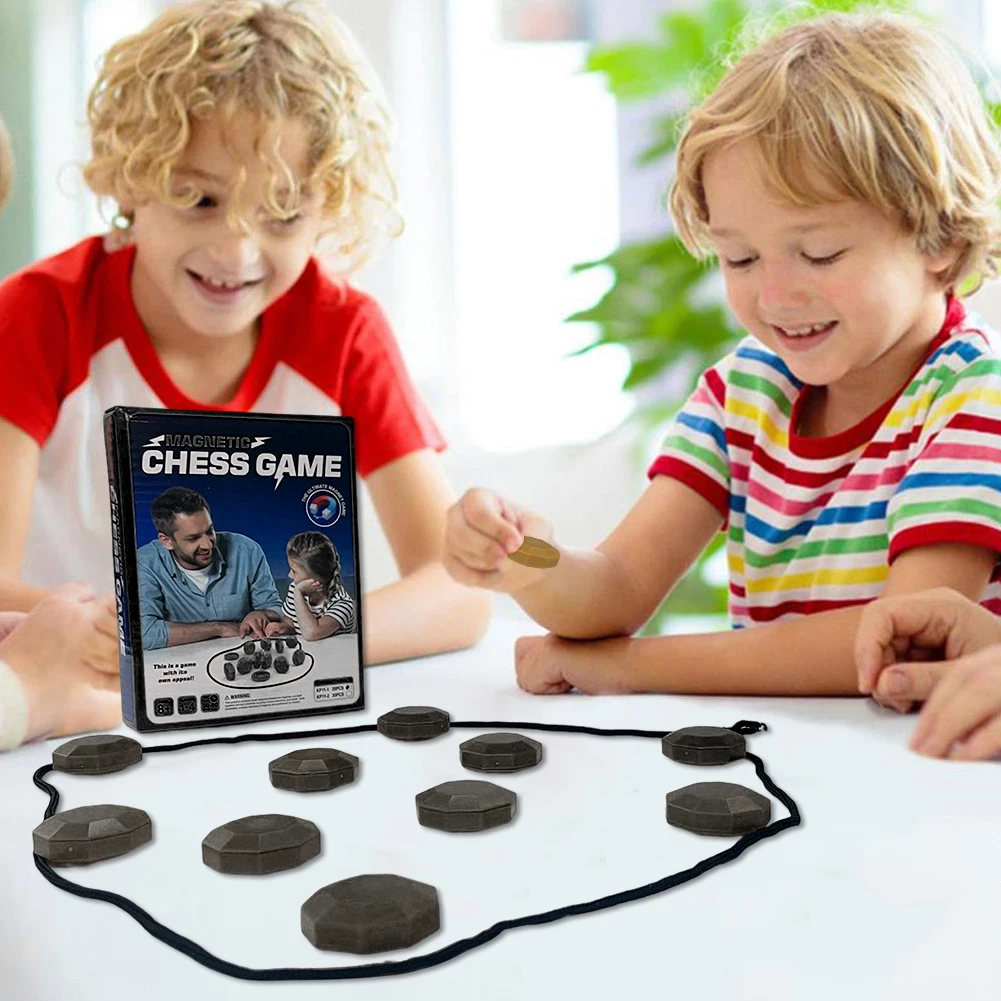 Juego de ajedrez magnético, juegos de mesa familiares multijugador, juego de ajedrez magnético para juegos familiares de noche para niños y adultos