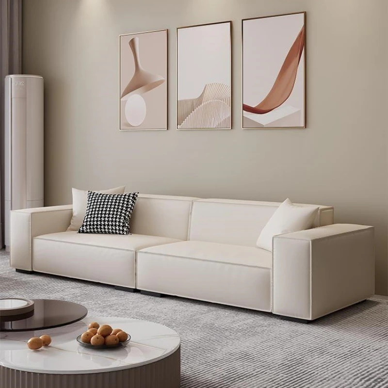 

Italian minimalist tofu sofa, living room small apartment simple technology fabric sofa