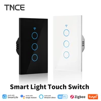TNCE Tuya Wifi/Zigbee interruptor de luz inteligente interruptor de pared táctil de EE. UU. cable neutro/no requiere cable neutro hogar inteligente Alexa Google Home