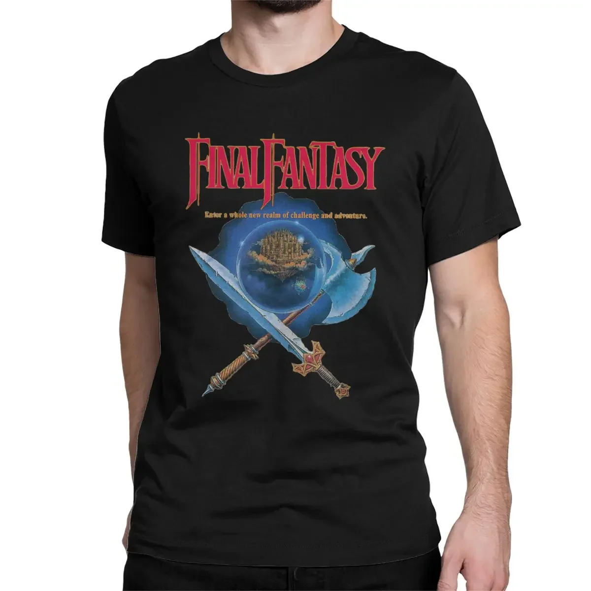 

Vintage Tees Short Sleeve O Neck T-Shirt Cotton Classic Clothes Final Fantasy Classic Art Men's T Shirt funny summer tops cotton