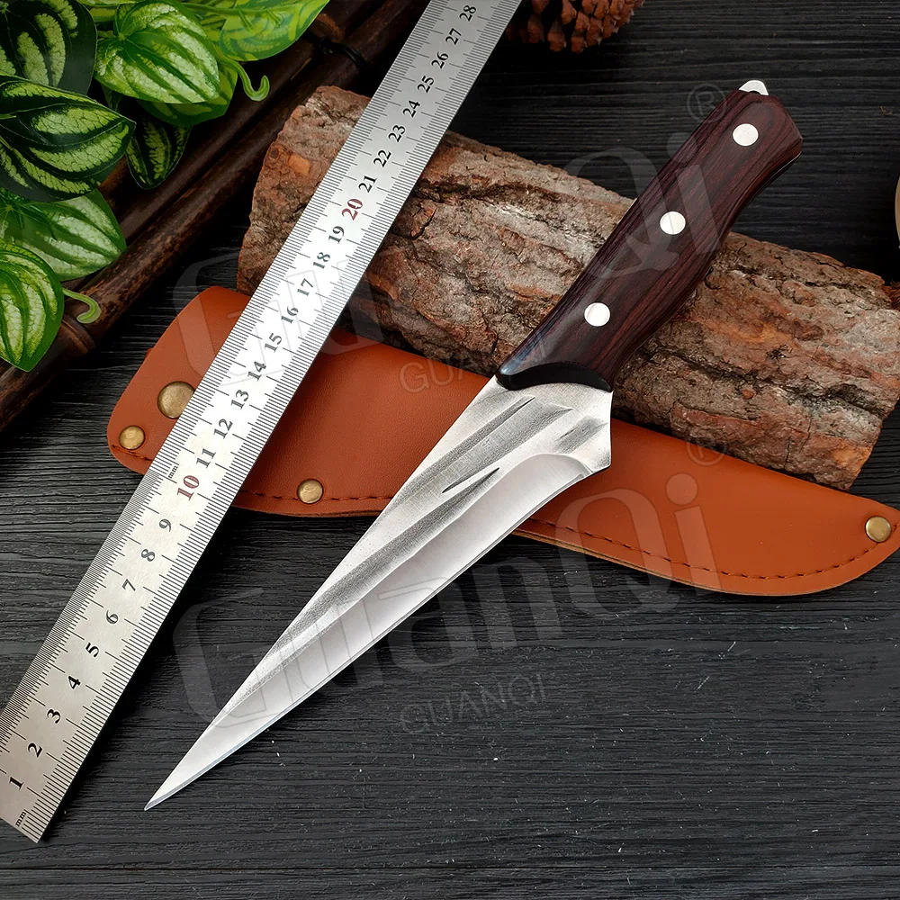 Forged Boning Knife Fishing Meat Knife Stainless Steel Butcher Knife Handmade Slicing Kitchen Knives BBQ Cooking Tools