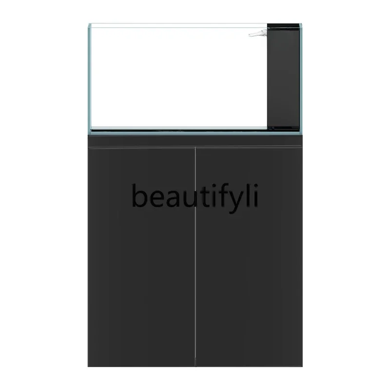 Goldfish tank living room bottom filter ultra-white glass side overflow filter aquarium A
