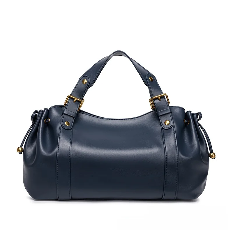 Large Capacity Commuting Boston Package PU Leather Women's Shoulder Bag Crossbody Bag Handbags for Women Designer Female Luxury