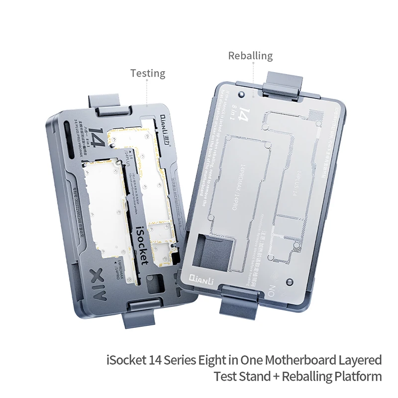 Qianli ISocket Motherboard Test Fixture for IPhone 14 14p 14plus 14 Pro Max Logic Board Function Fast Test Holder Tools