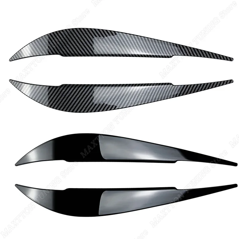 1 زوج سيارة لمعان الأسود المصابيح الأمامية الحاجب الجفون تقليم لسيارات BMW 4 سلسلة F32 F33 F36 M4 420d 420i 425d 430i 435i 440i 2013-2021 #6