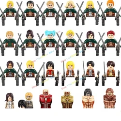 HOT Anime Series Character Building Blocks Attack On Titan Action Figure Accessories Model Bricks Kids Toys