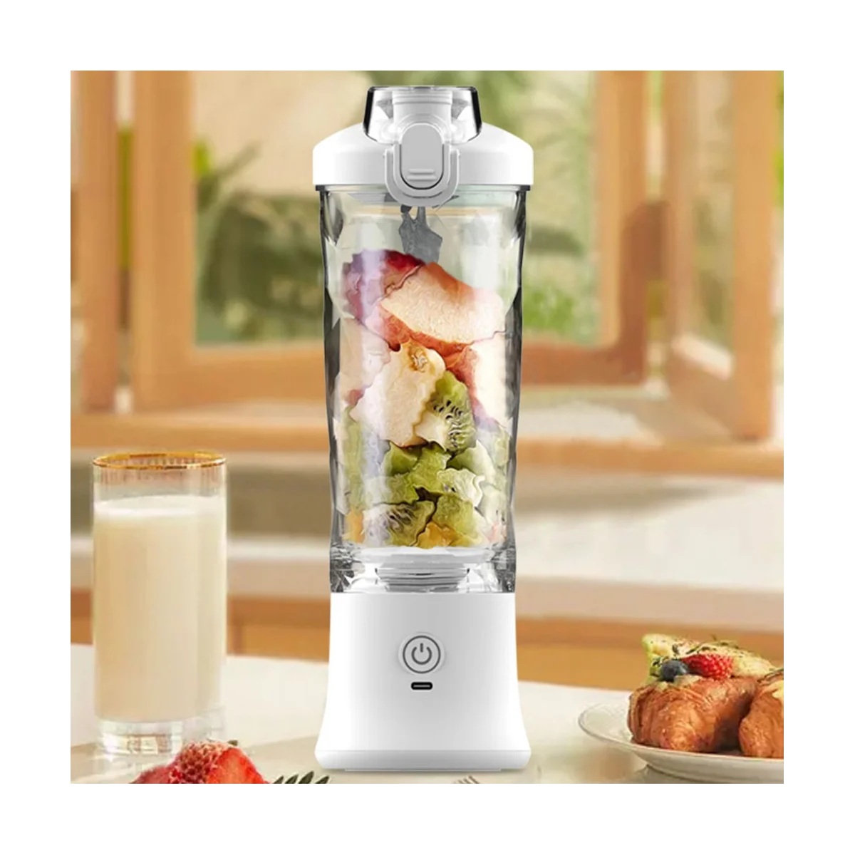 Portable Blender, Personal Size Blender for Shakes and Smoothies, Blender with 6 Blades, 20Oz Mini Mixer Rechargeable