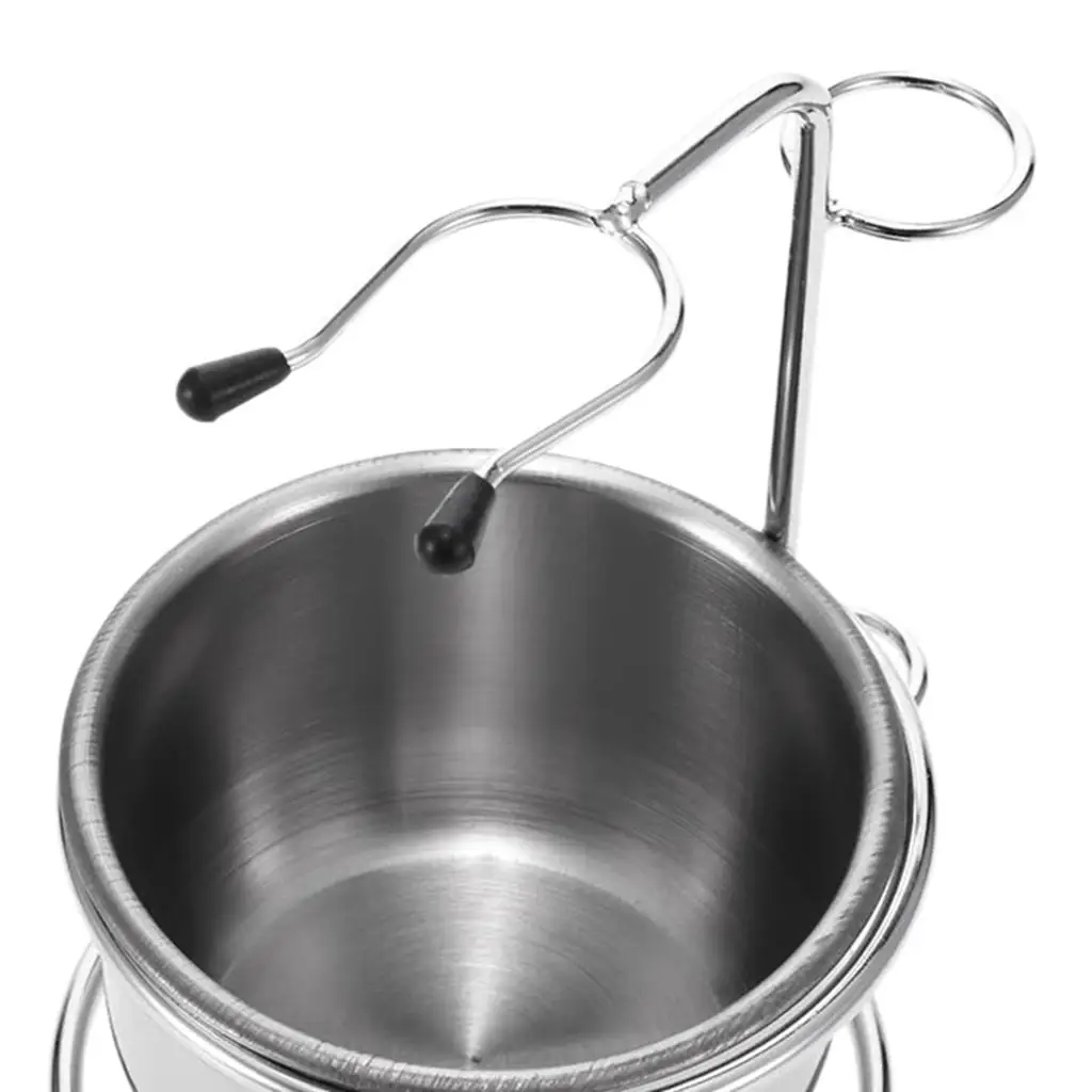 Ciotola da barba in metallo + supporto per rasoio / porta pennelli da barba - Kit