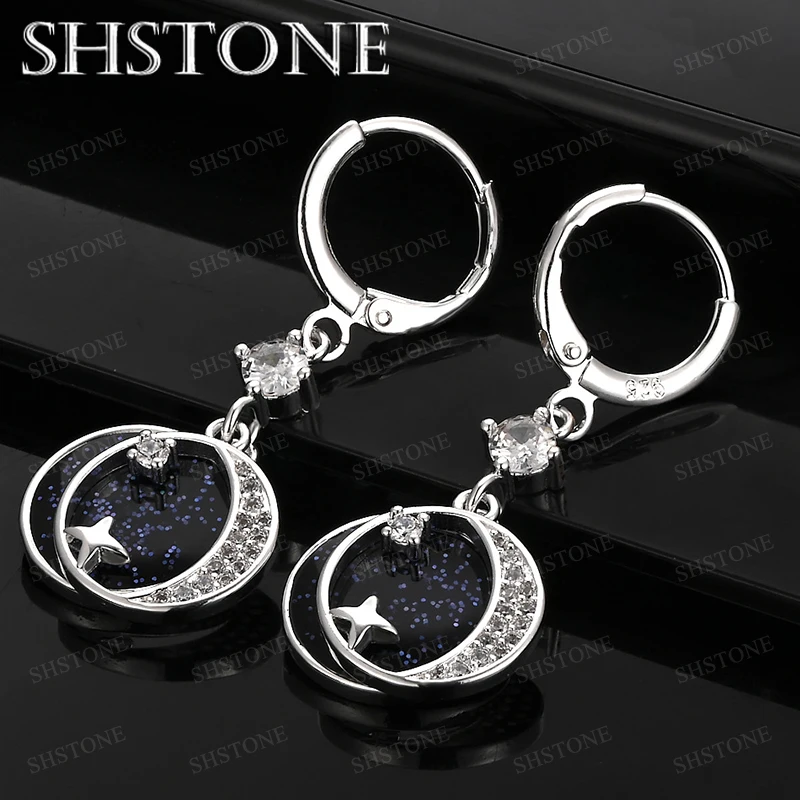 

Fashion Charm 925 Sterling Silver Jewelry Drop Earring Women Romantic Engagement Party Accessories Female Noble Luxury Gift