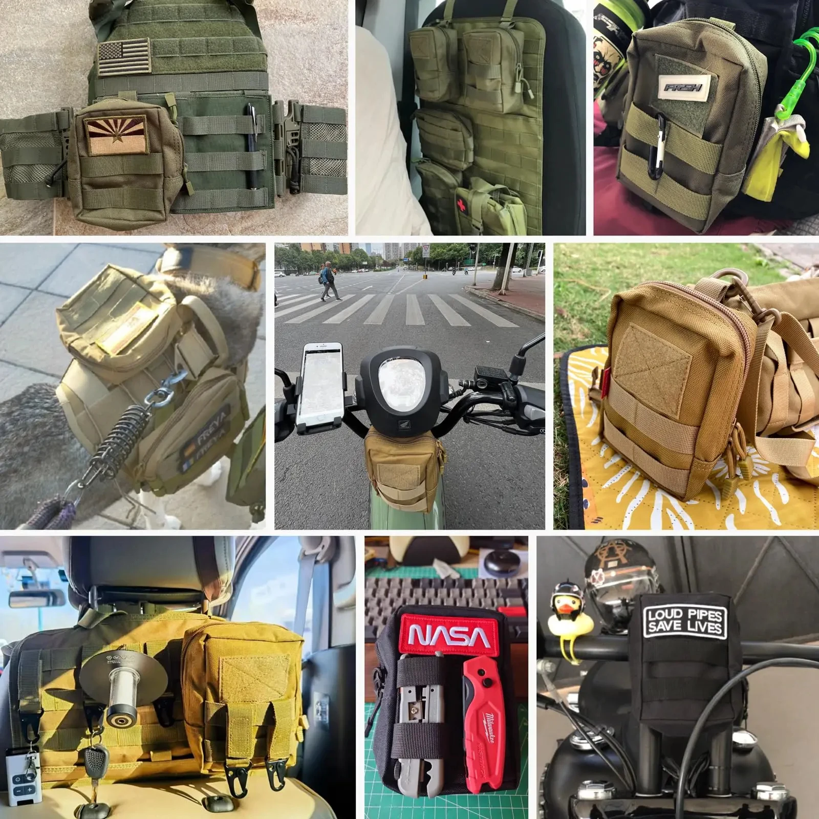 Tactical MOLLE Pouch EDC Utility Tool Bag Camo Waist Pack Outdoor Emergency Storage Bag Backpack Attachment Accessory Pouch