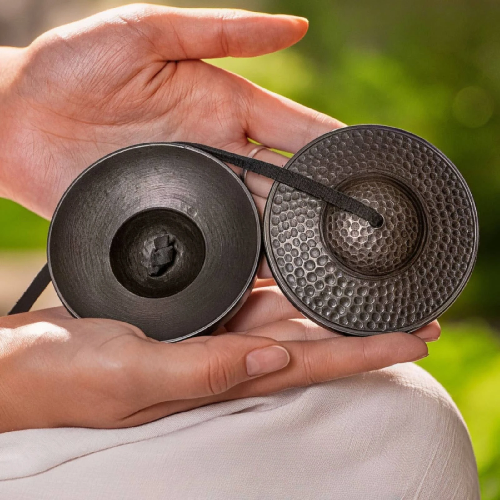 Tingsha Bells Resonant Tingsha Cymbal Cymbals with Cord Clear Bell Authentic for Meditators, Meditation, Sound Healing view 3