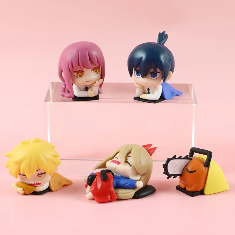 Anime Figure Chainsaw Man Pochita Denzi Makima Sleep Version Figurine Toy PVC Hayakawa Aki Power Ornaments Family Model Gift