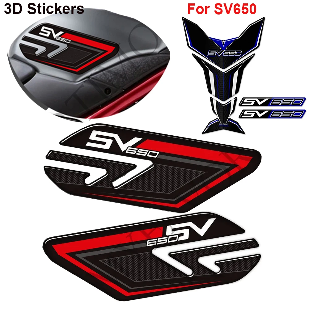 

For Suzuki SV650A SV650X SV650 S X 2016 2017 2018 2019 2021 2020 2022 Stickers Decals Tank Pad Grips Protector Gas Fuel Oil Knee