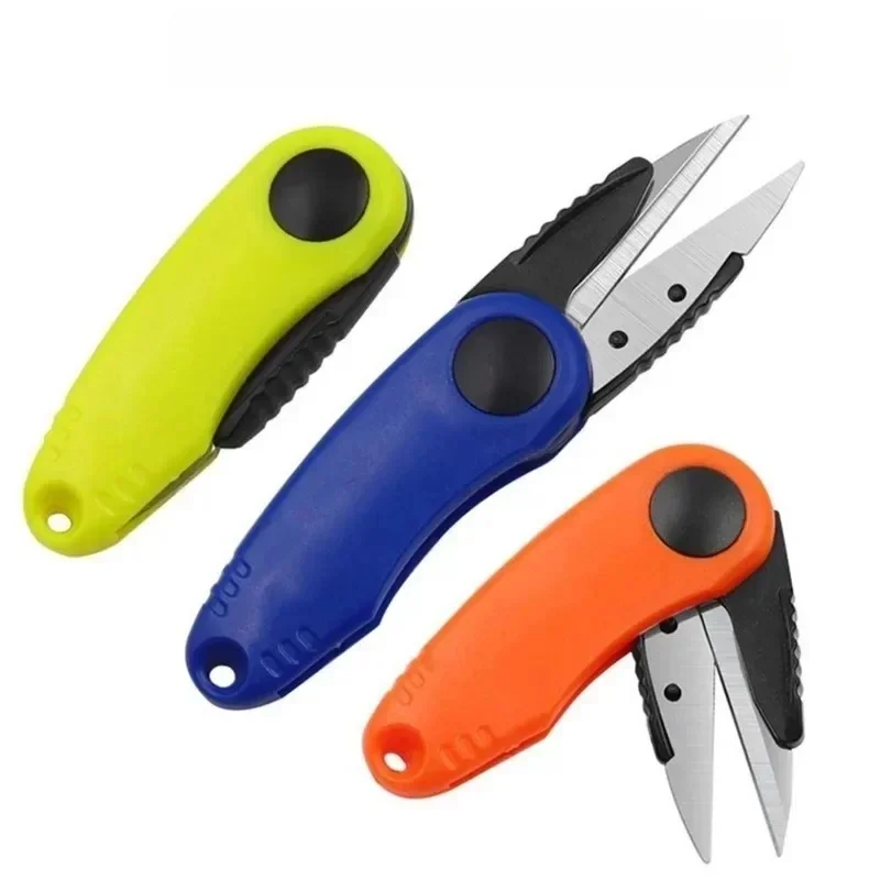 1/2/4pcs Stainless Steel Folding Scissors Multifunction Tool Durable Construction Fishing Line Cutter Rust Proof Foldable Design