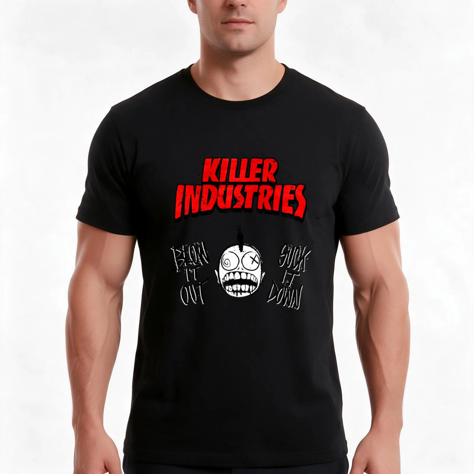 K_i - SUCK IT DOWN T-Shirt, Summer Casual Cotton Tee, Oversized Streetwear Tops, Vintage Graphic Print, Loose Fit Short Sleeve