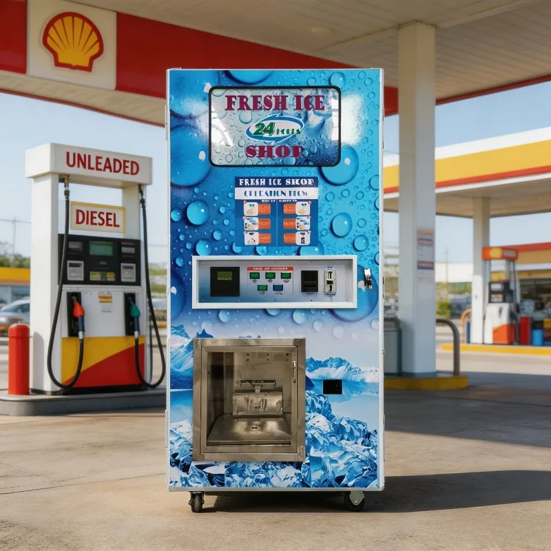 Commercial Electric Ice Vending Machine with High Productivity and Customizable Ice Shape