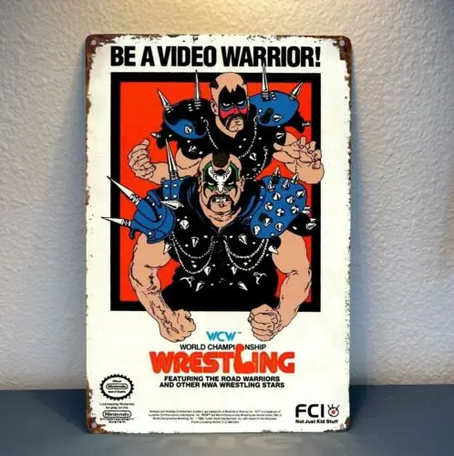 Wrestling Nes Retro Video Game Metal Poster Tin Sign 20*30cm