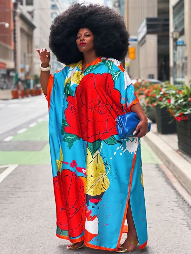African Dress For Women Plus Size Print Long Wedding Party Dress Evening Gowns Traditional Dashiki Clothing Kaftan Robe