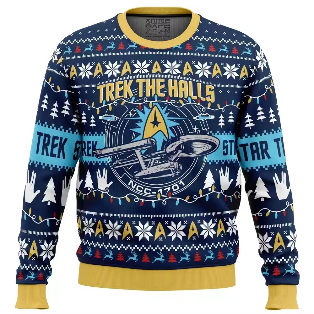 Services.com Picard Star Trek-Pull de Noël Dessin Animé pour Homme et Femme, Sweat à Capuche pour Couple, Y-2025, Nouvelle Mode